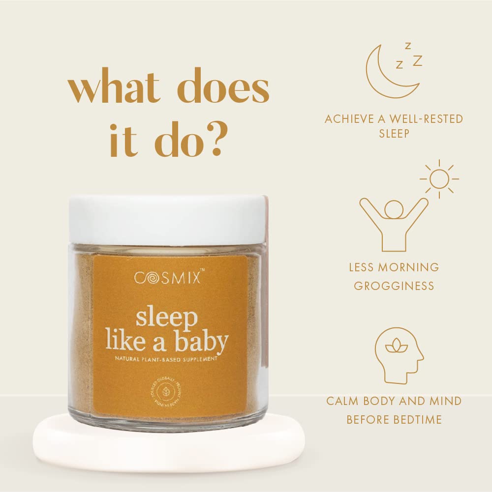 cosmix Sleep Like A Baby Plant-Based Sleep Supplement - 40 Servings - image 3