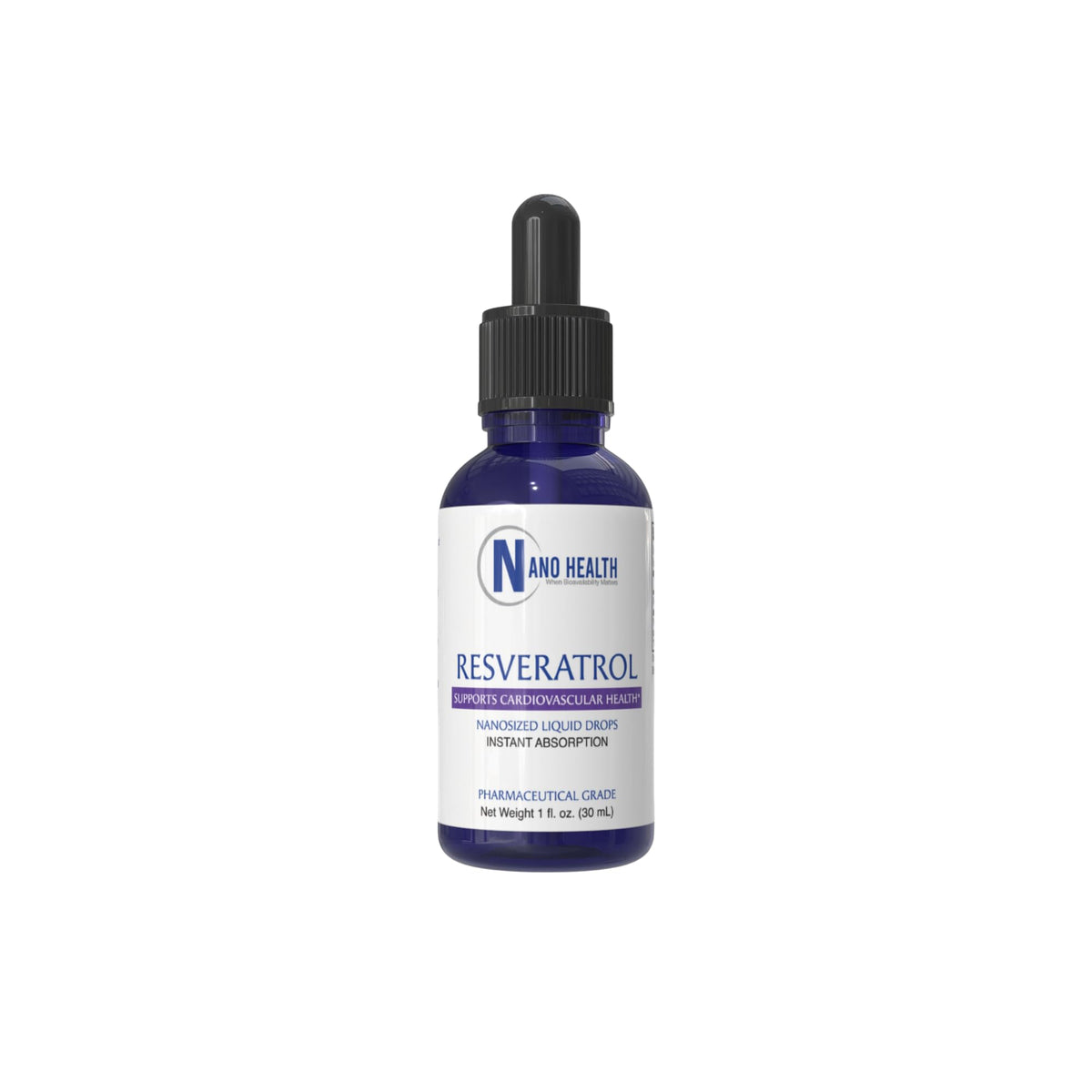 Nanoceutical Solutions Nano Liquid Trans-Resveratrol Drops - 1 Fl Oz