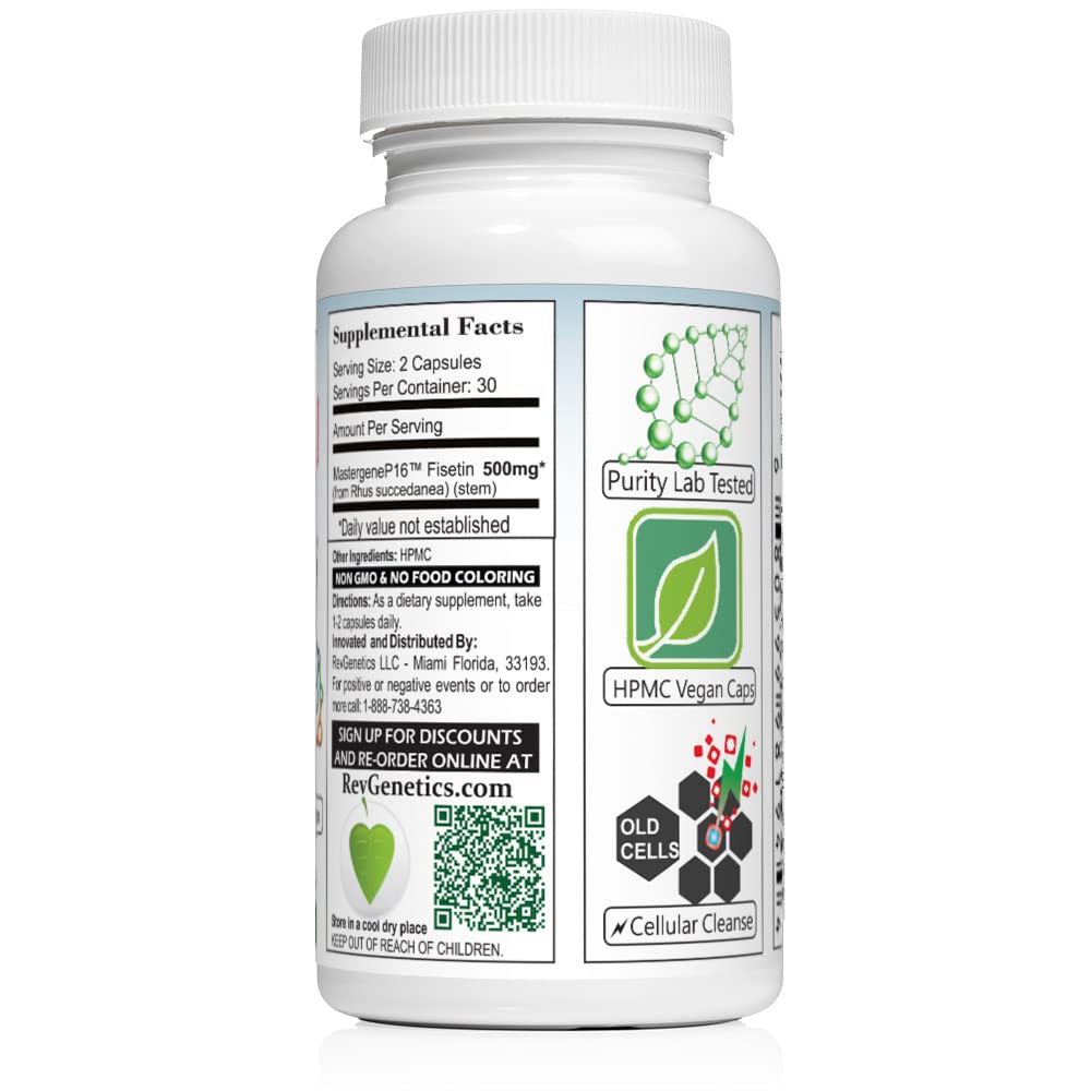 REVGENETICS SENOLYTICS 500 Fisetin 500 mg - 60 Capsules - image 4