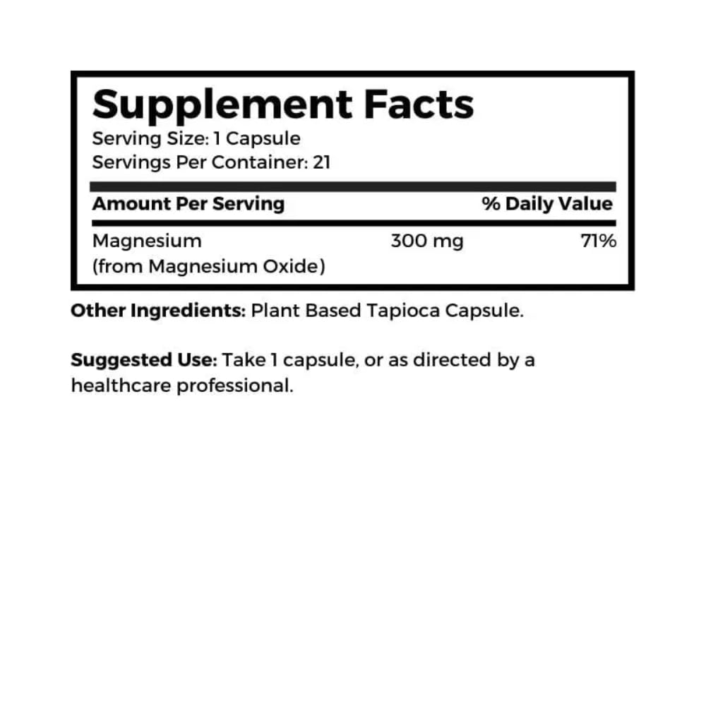 Dr Clark Magnesium Supplement 300mg - 21 Vegetarian Capsules - image 2