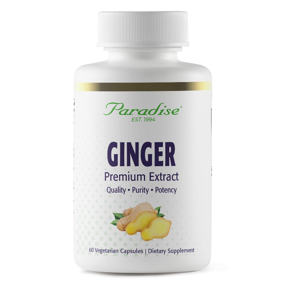 Paradise Herbs Ginger Extract 2.5% Gingerols - 60 Vegetarian Capsules