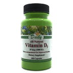 Daily Manufacturing Vitamin D3 1000 IU - 100 Vegetarian Capsules