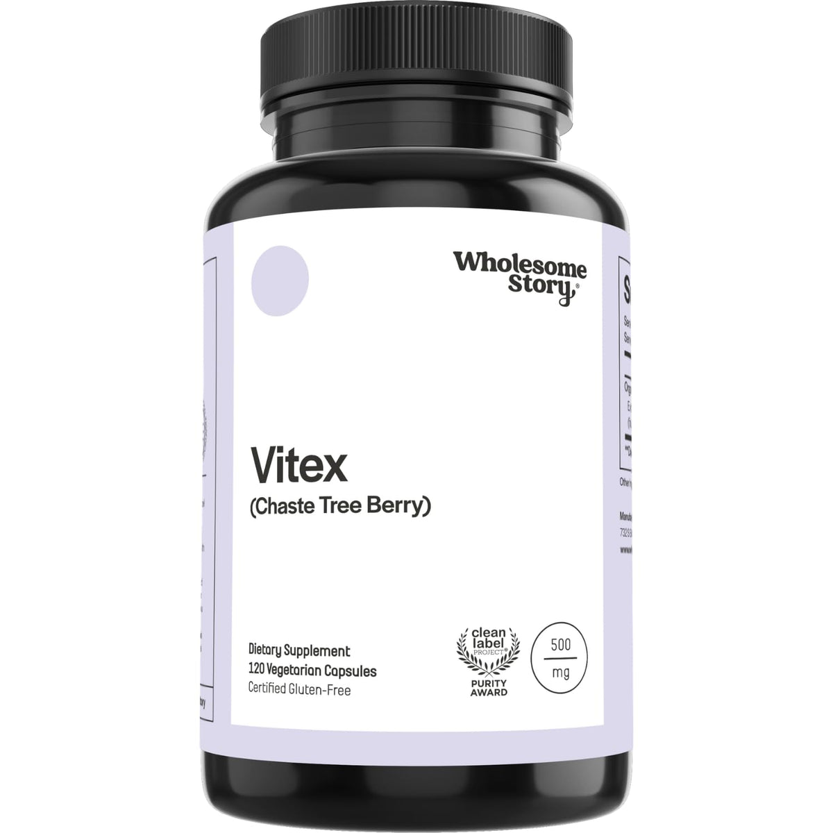 Wholesome Story Vitex Chasteberry Supplement for Women - 120 Capsules
