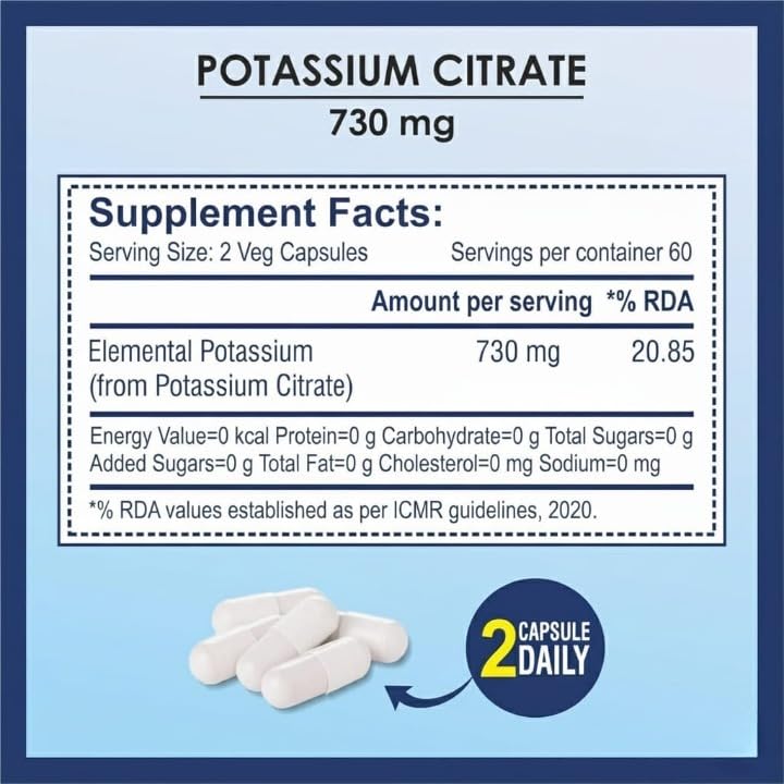 Potassium Citrate 730mg Supplement for Kidney & Muscle Support - image 2