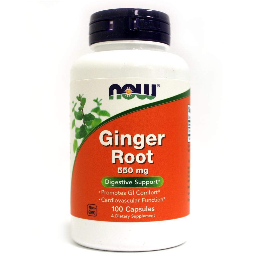 NOW Foods Ginger Root 550mg - 100 Capsules (Pack of 2) - image 2