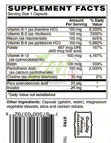 Zen Supplements B-Complex Vitamin - 100 Capsules - image 5