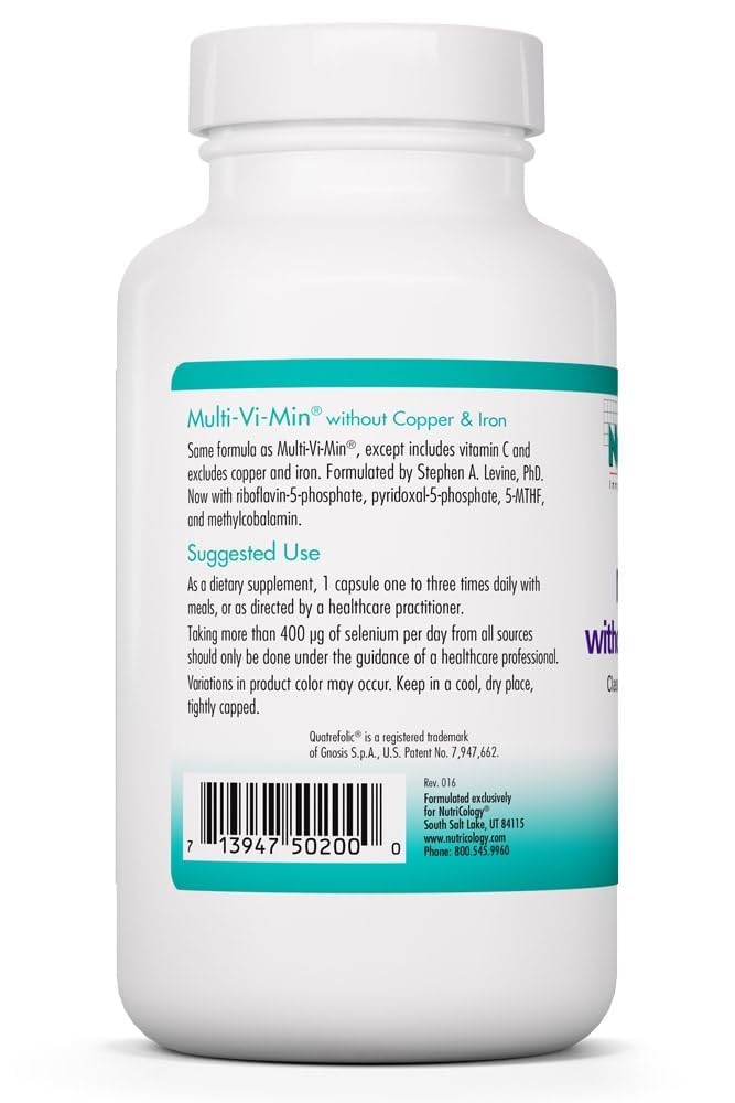 Allergy Research Group Multi-Vi-Min Without Copper and Iron - 150 Capsules - image 3