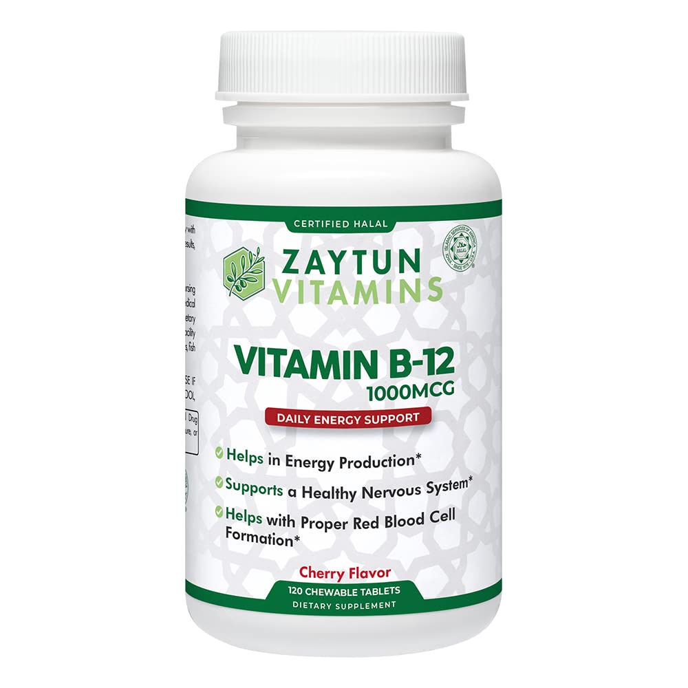 Zaytun Halal Vitamin B12 1000mcg Energy Support - 120 Tablets