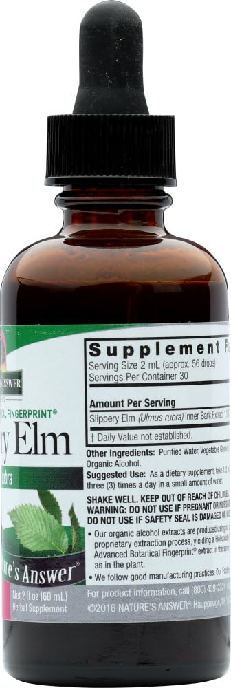 Nature's Answer Slippery Elm Inner Bark Fluid Extract - 2 Fl Oz - image 4
