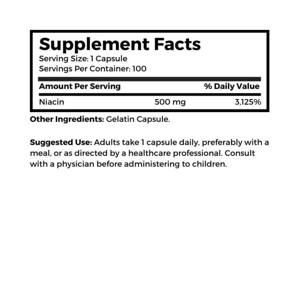 Dr Clark Niacin Vitamin B3 500mg - 100 Capsules - image 2