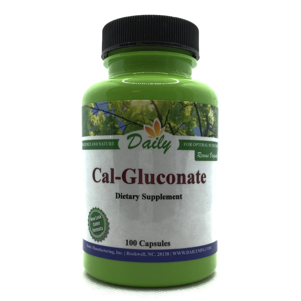 Daily Manufacturing Calcium Gluconate - 250 Vegetarian Capsules