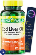 YOLOMOLO Cod Liver Oil Plus Vitamins A & D3 - 100 Softgels