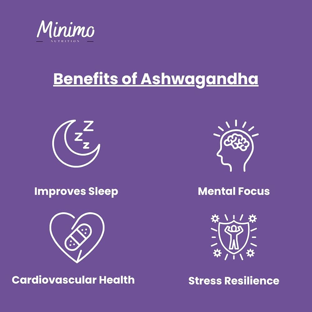 Minimo Nutrition Organic Ashwagandha 1300mg - 60 Capsules - image 4