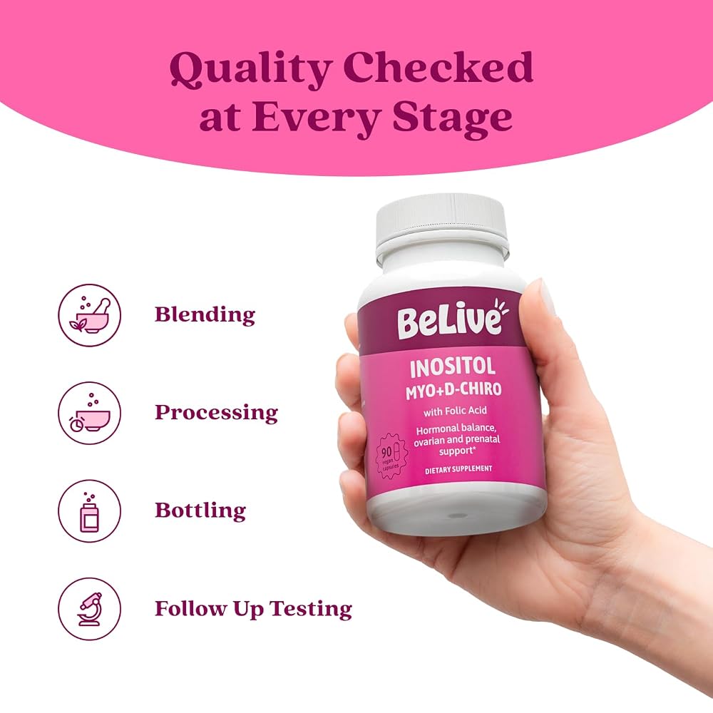 BeLive Myo & D-Chiro Inositol Supplement for Women - 90 Capsules - image 7