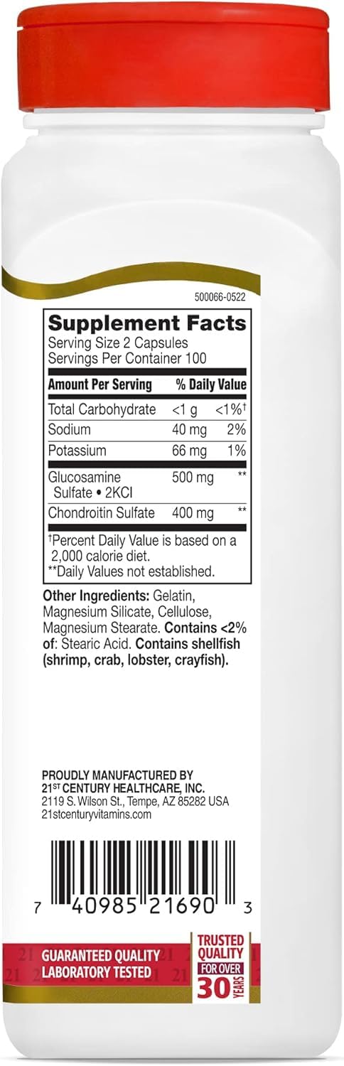 21st Century Century Glucosamine Chondroitin 250/200mg