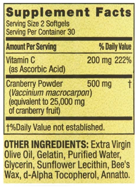 Spring Valley Cranberry 500mg Dietary Supplement - 60 Softgels - image 2