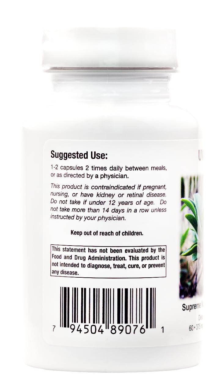 Supreme Nutrition Uva Ursi Pure Bearberry - 60 Vegetarian Capsules - image 2