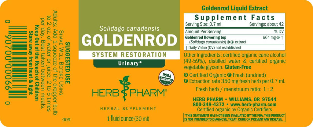 Herb Pharm Goldenrod Liquid Extract for Urinary System Support - 1 Fl Oz - image 9