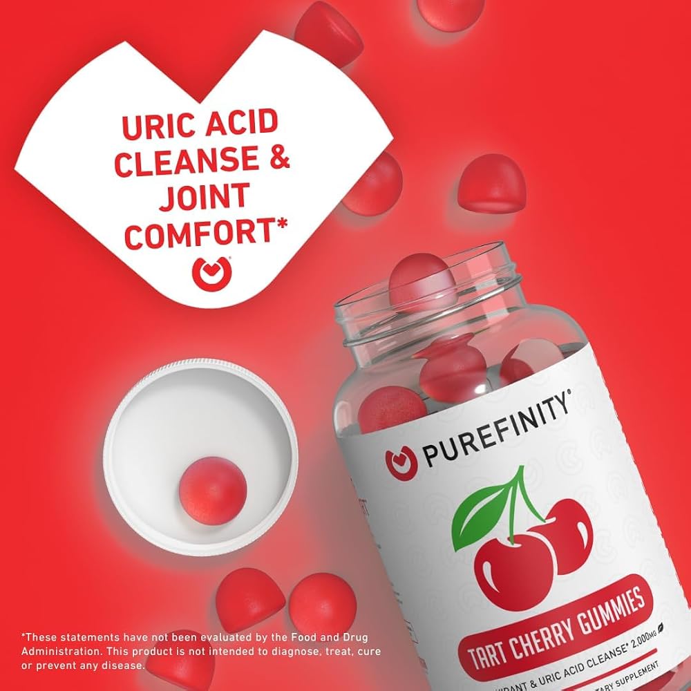 PUREFINITY Tart Cherry Gummies Uric Acid Flush - 120 Count - image 2