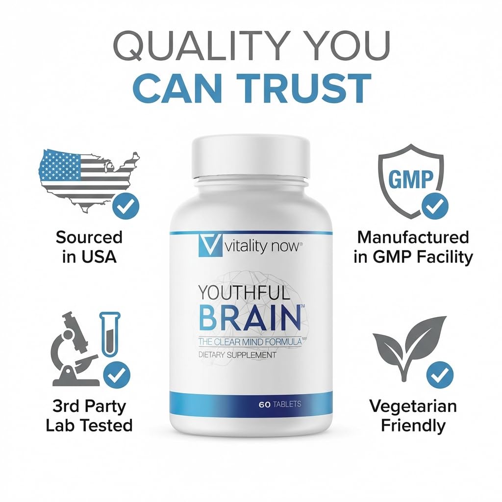 Vitality Now Youthful Brain Memory Support Tablets - 60 Count - image 6