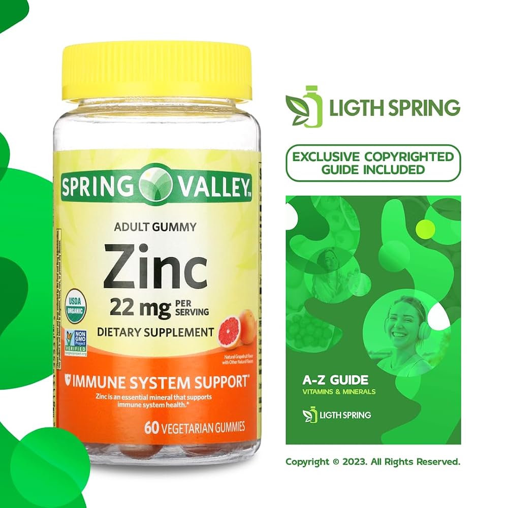LightSpring Zinc Gummies 22 mg Immune Support - 60 Count - image 2