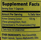 SpringValley Korean Panax Ginseng Energy & Focus - 60 Capsules - image 2