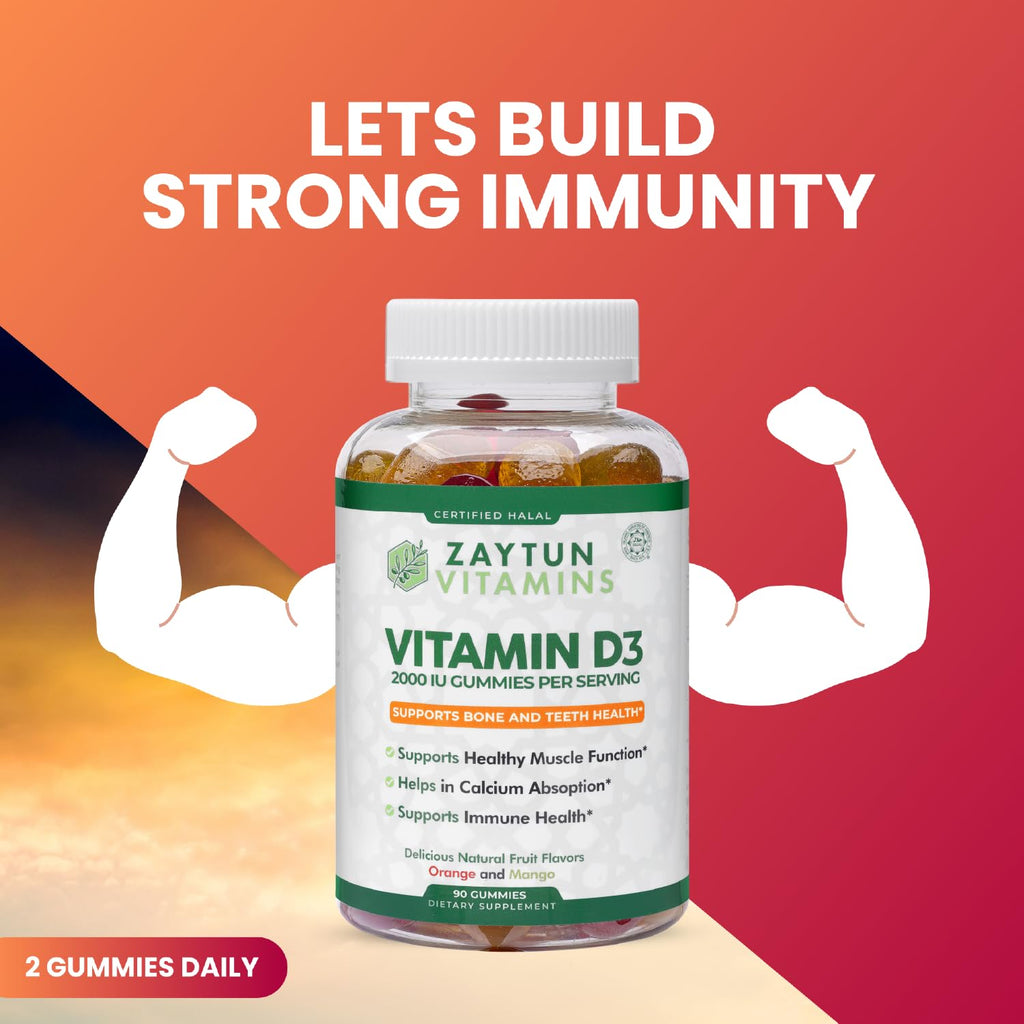 Zaytun Halal Vitamin D3 2000 IU Gummies