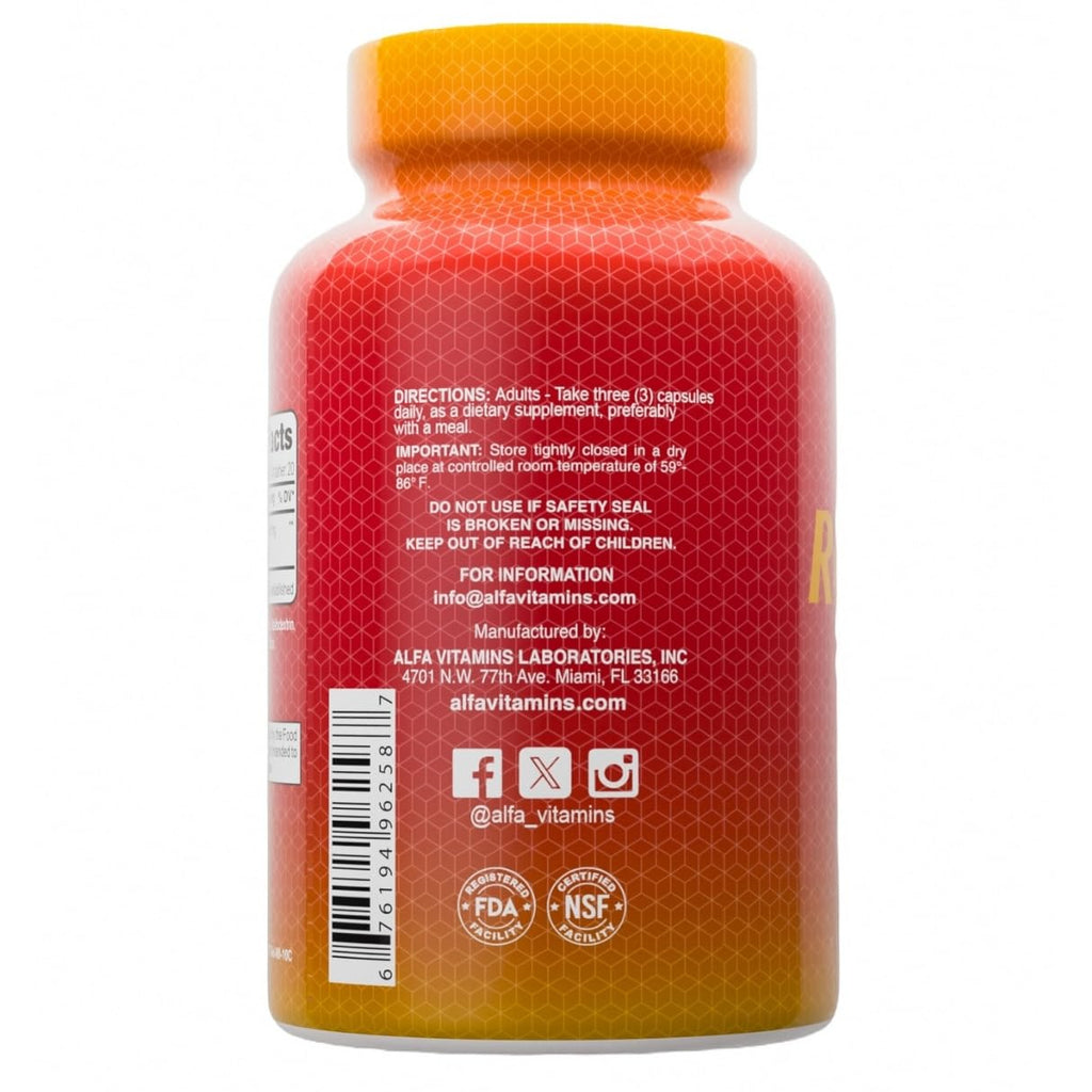 ALFA VITAMINS Curcumin Turmeric with Black Pepper Joint Support - 90 Capsules - image 3