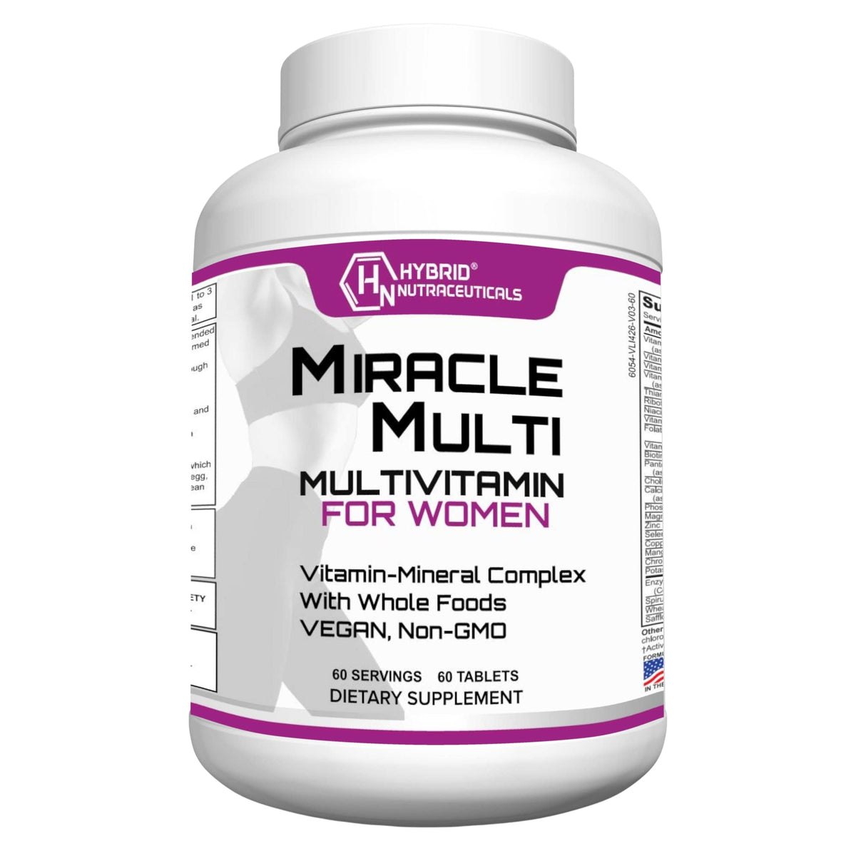 Hybrid Nutraceuticals MiracleMulti Women Multivitamin with Probiotics