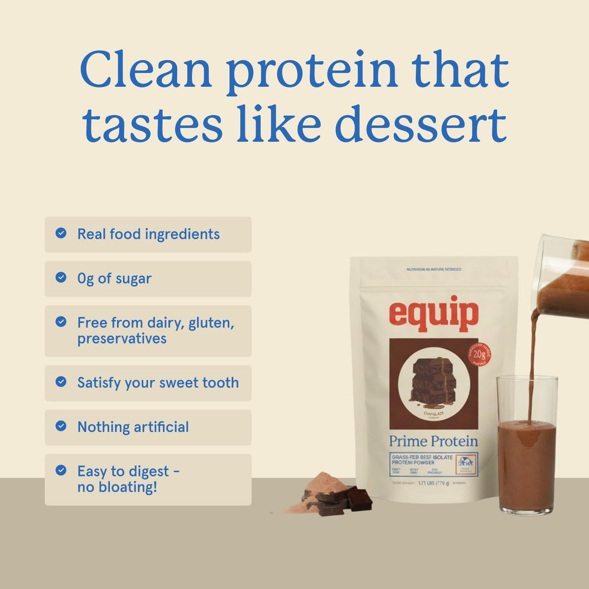 Equip Prime Chocolate Protein Powder - 30 Servings - image 4