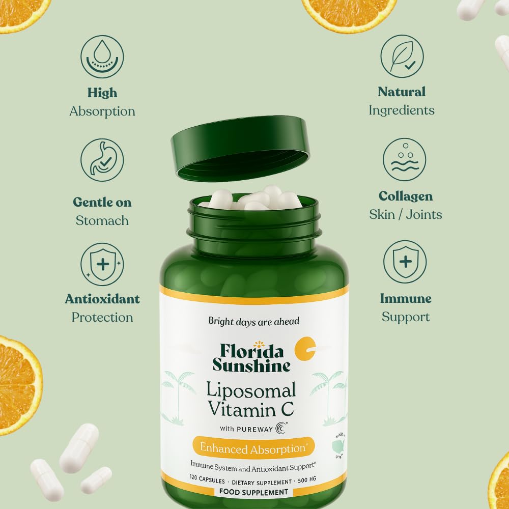Florida Sunshine Liposomal Vitamin C 500mg - 120 Capsules - image 4