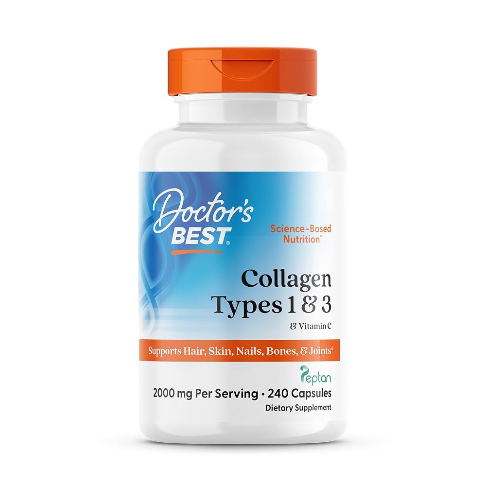 Doctor's Best Collagen Peptides Types 1 & 3 for Hair - 240 Capsules