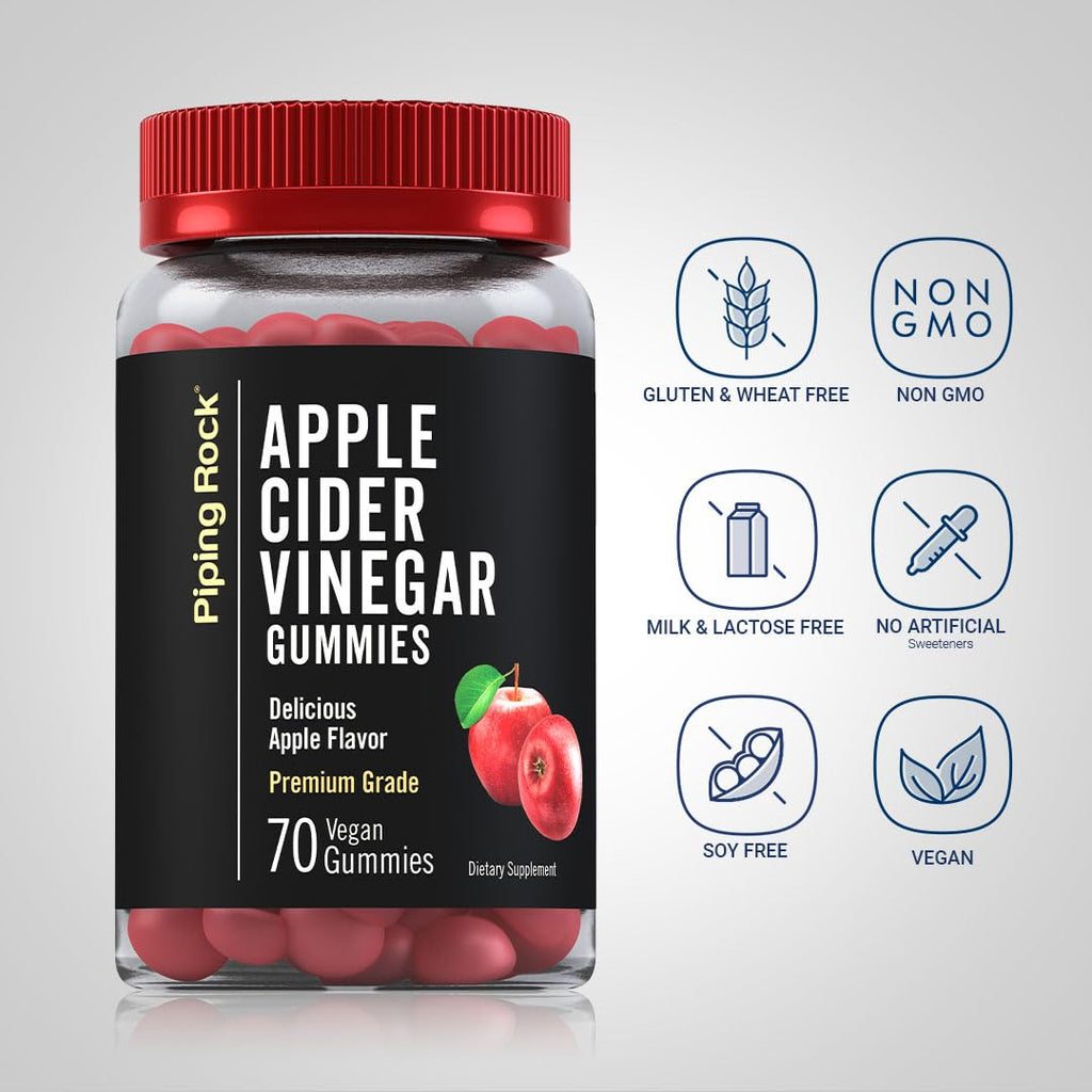 Piping Rock Apple Cider Vinegar Gummies - 70 Count - image 3
