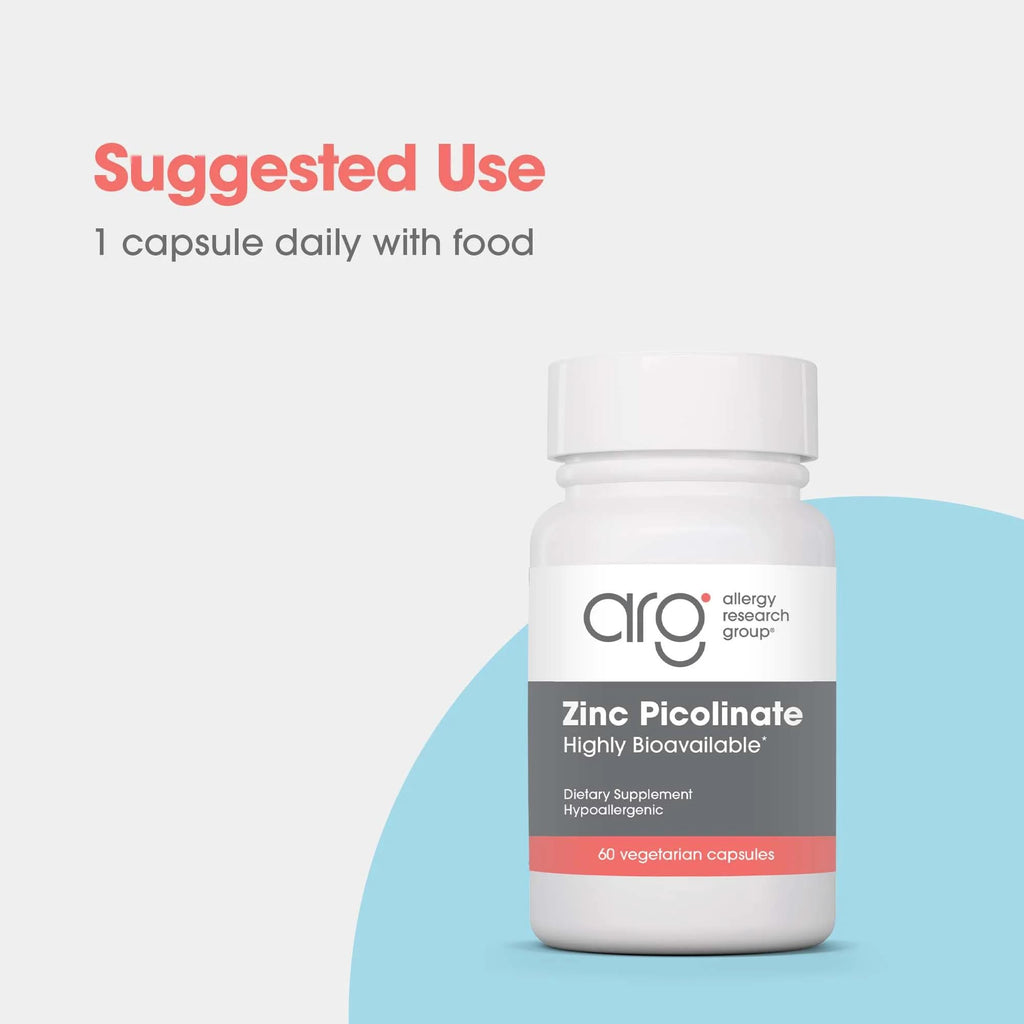 Allergy Research Group Zinc Picolinate 25 mg Immune Support - 60 Capsules - image 3