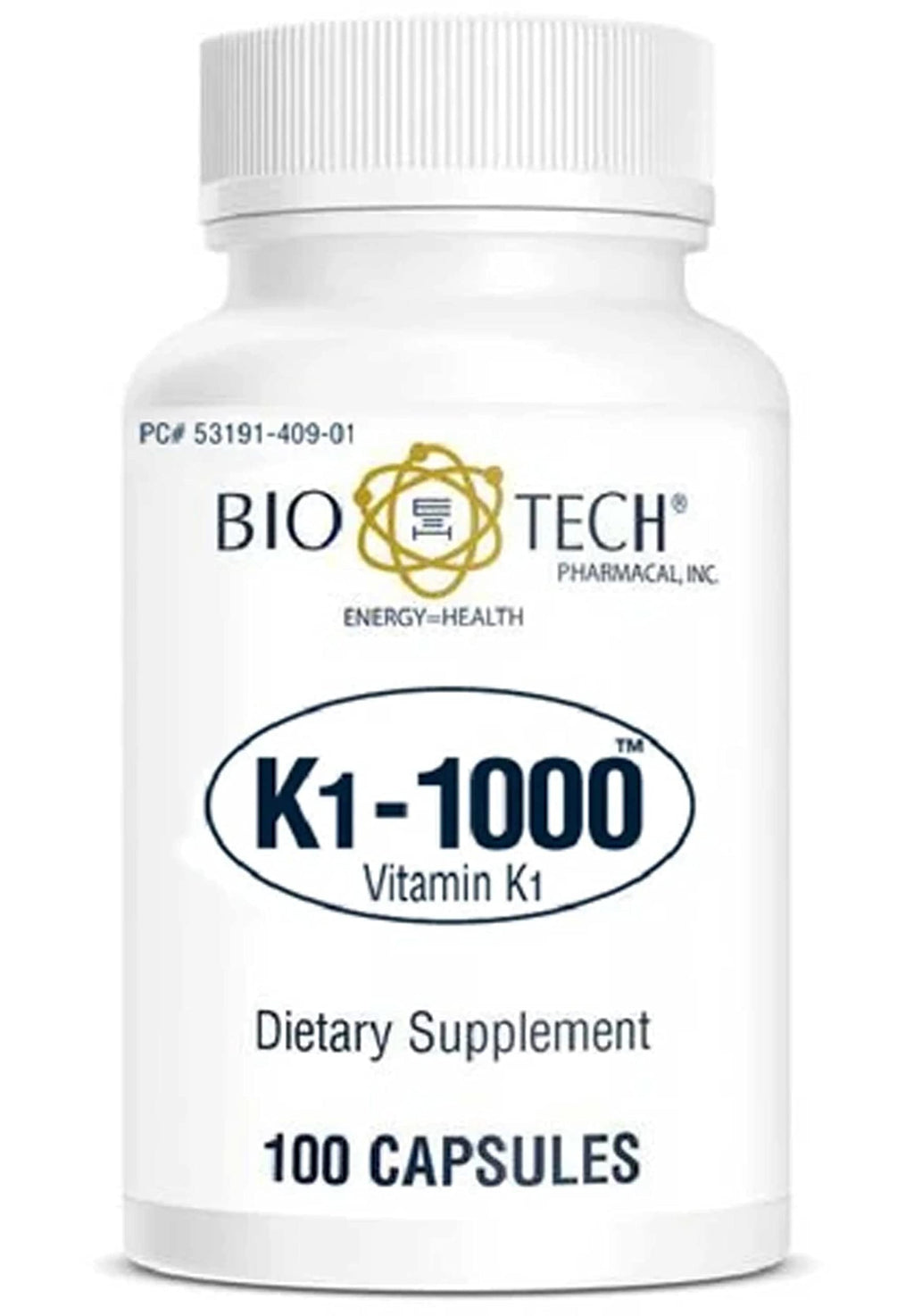 Bio-Tech Pharmacal K1-1000 Vitamin K1 - 300 Capsules (3 Pack)