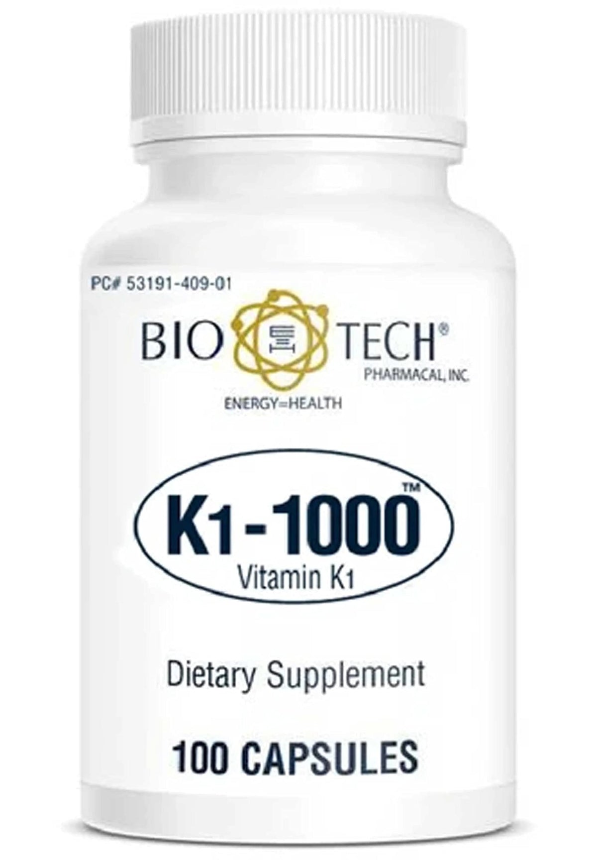 Bio-Tech Pharmacal K1-1000 Vitamin K1 - 300 Capsules (3 Pack)