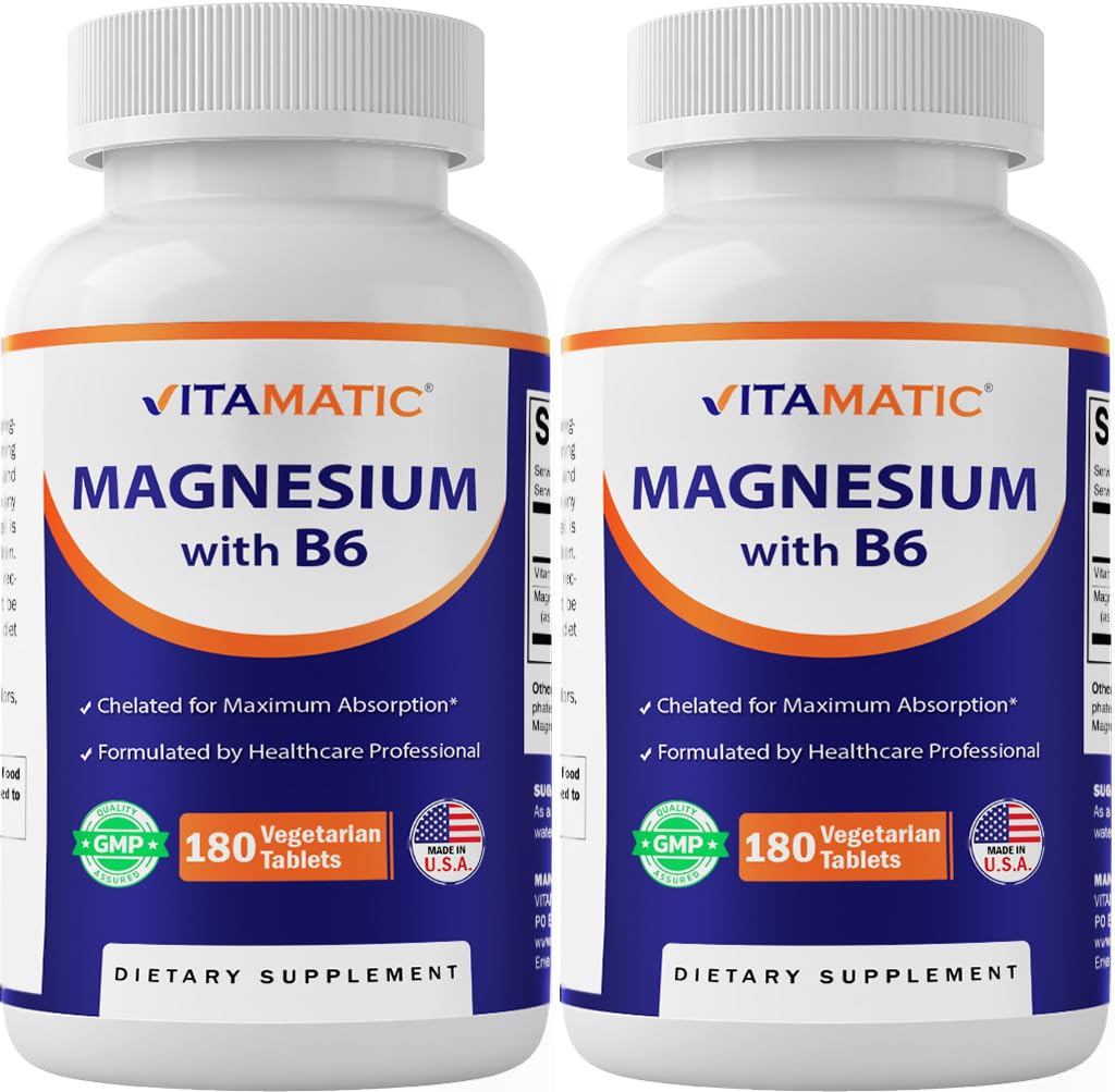 Vitamatic Magnesium with B6 - 360 Vegetarian Tablets