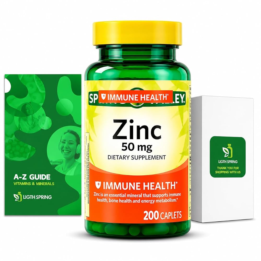LightSpring Zinc Dietary Supplement 50 mg - 200 Caplets