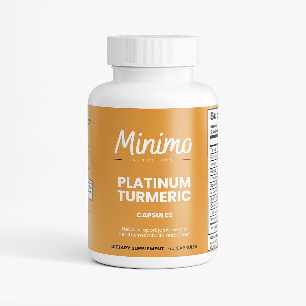 Minimo Nutrition Platinum Turmeric with Ginger - 60 Capsules