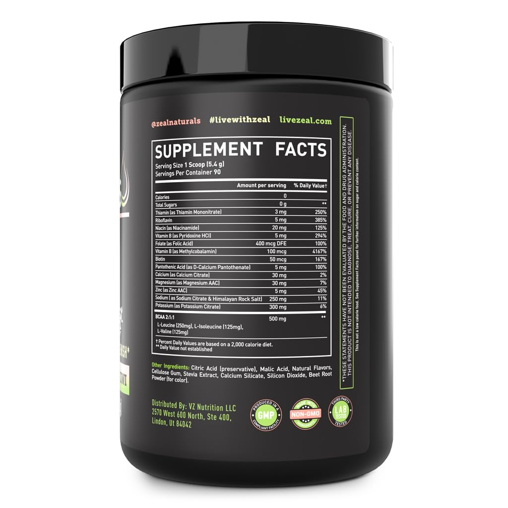 Zeal Naturals Electrolyte Powder - 90 Servings