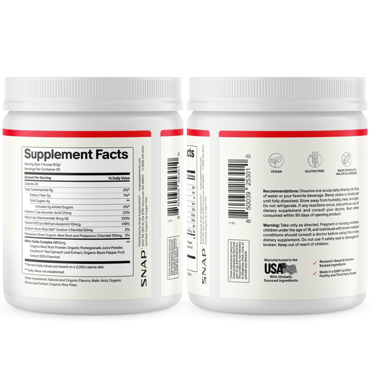 Snap Supplements USDA Organic Beet Root Powder