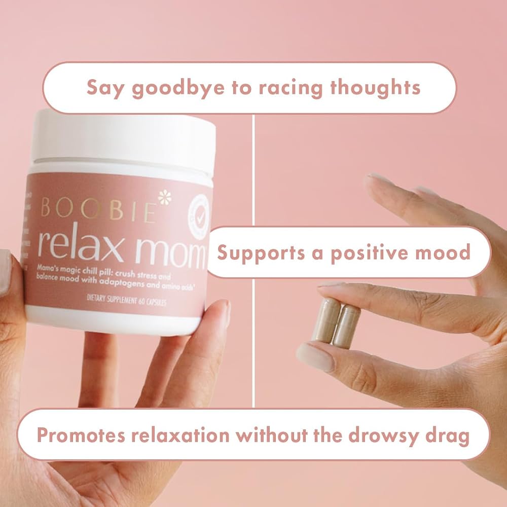 Boobie Relax Mom Pregnancy & Postpartum Stress Support - 60 Capsules - image 4