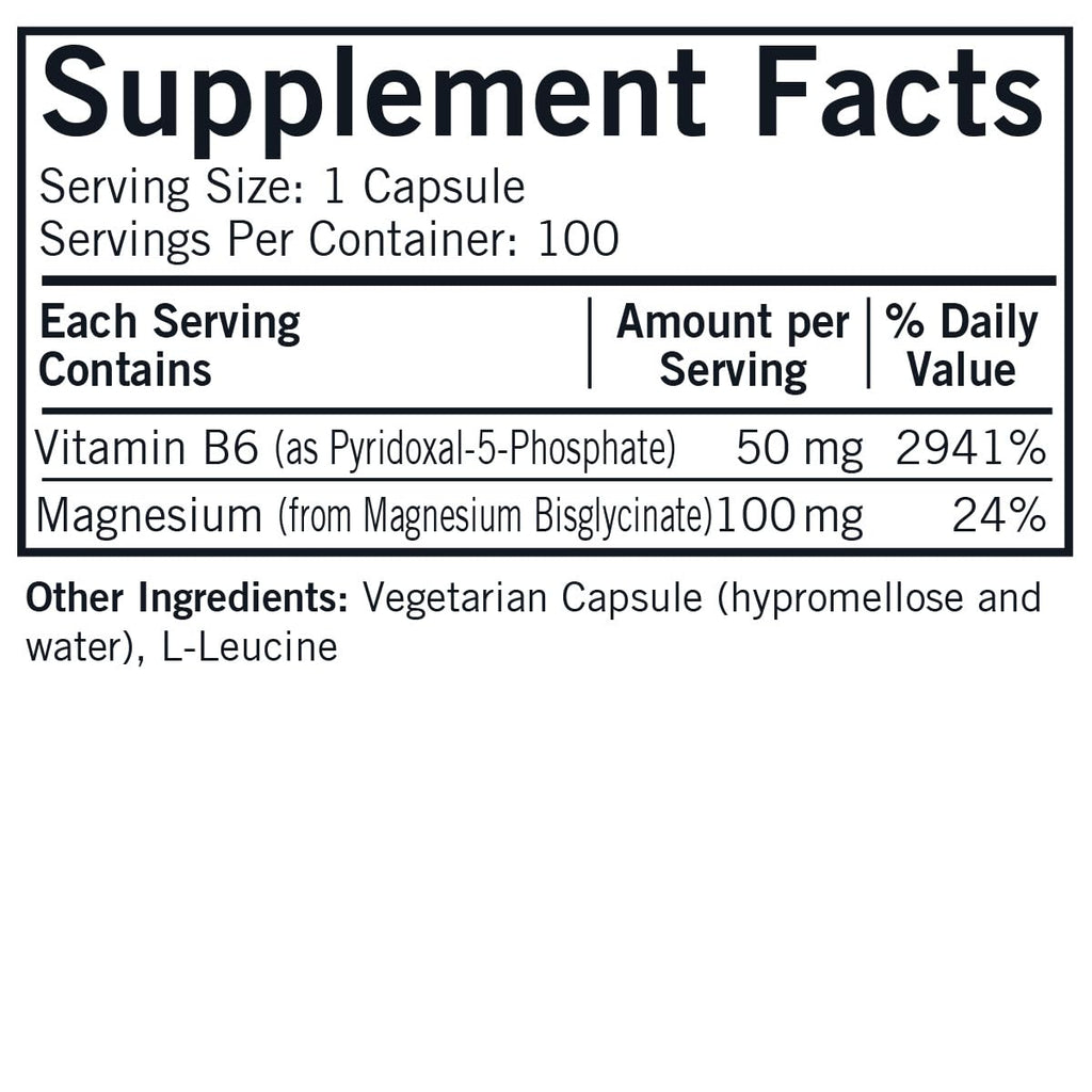 Kirkman Vitamin B6 50 mg - 100 Vegetarian Capsules - image 2