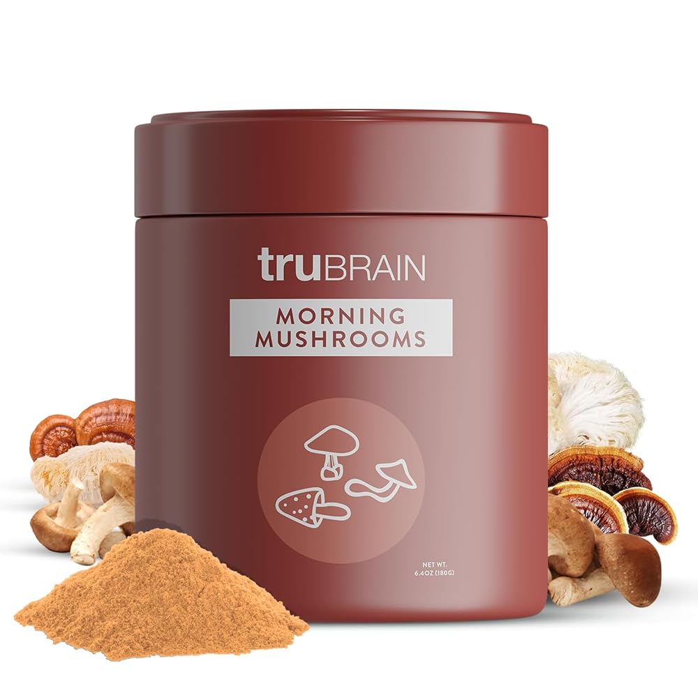 TruBrain Morning Mushrooms Coffee Alternative Powder - 6.4 oz
