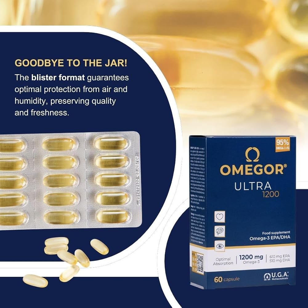 OMEGOR Omega 3 Fish Oil 1200mg Ultra - 60 Softgels - image 6