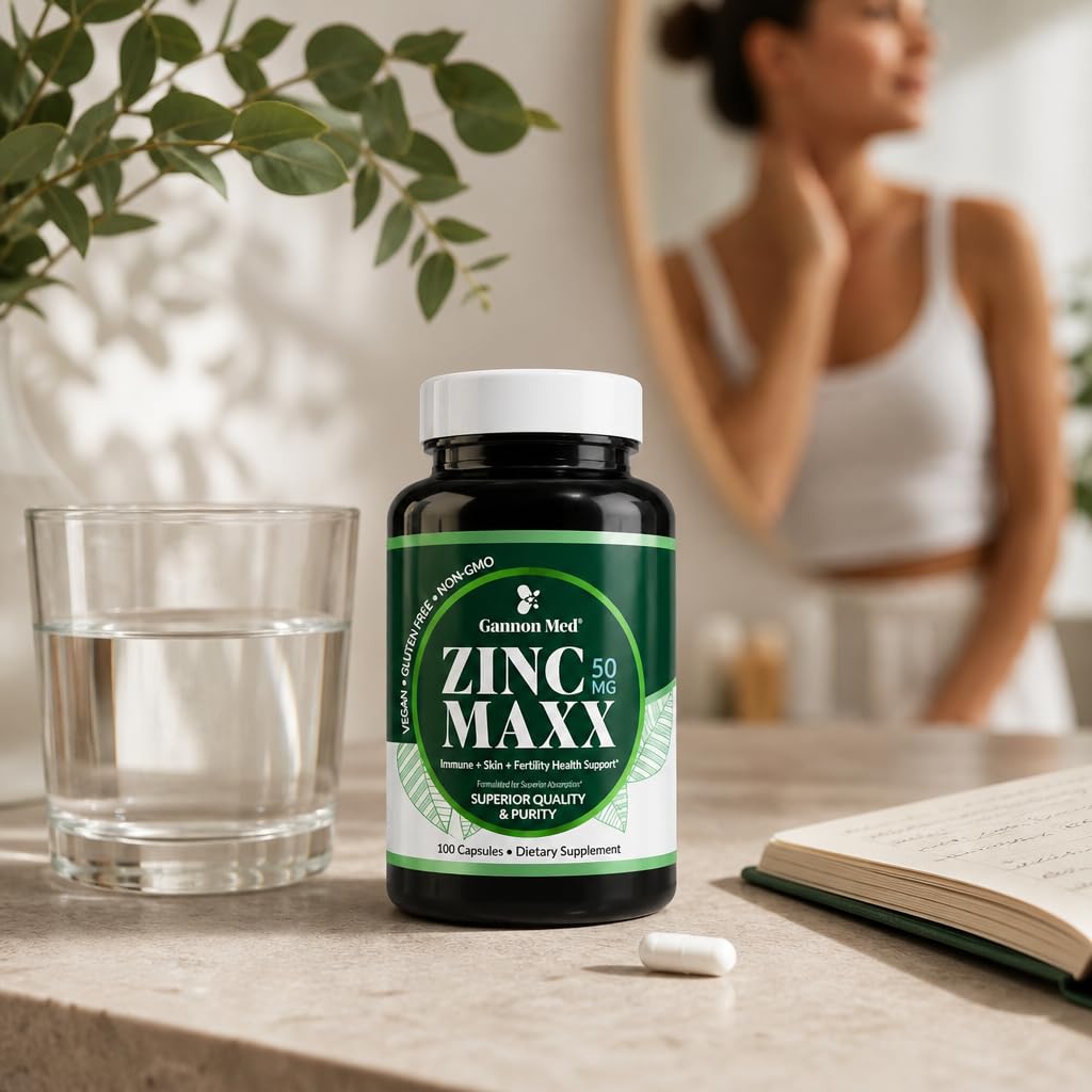 GANNON MED Zinc Supplements - Immunity + Skin + Reproductive Health