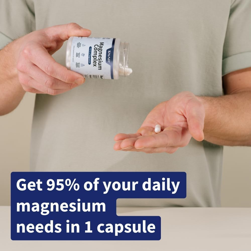 Snap Supplements Triple Magnesium Complex for Sleep & Relaxation - 60 Capsules - image 6