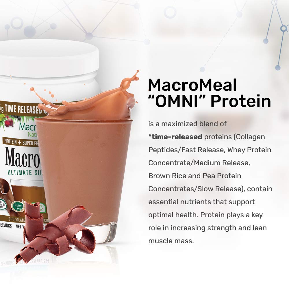 MacroLife Naturals MacroMeal Omni Protein Chocolate - 15 Servings - image 3