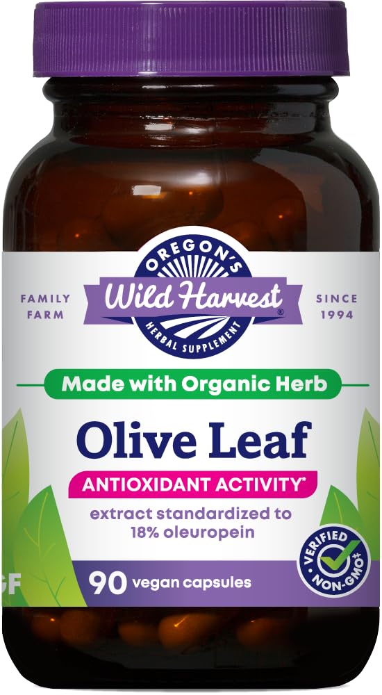 Oregon's Wild Harvest Olive Leaf Supplement 350 mg - 90 Capsules