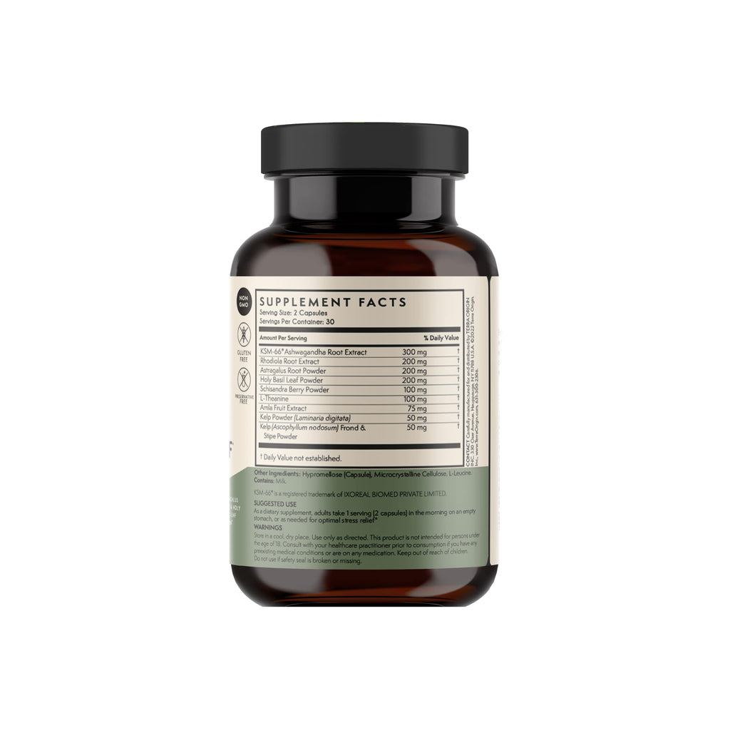 TERRA ORIGIN Healthy Stress Supplement with Ashwagandha - 60 Capsules - image 2